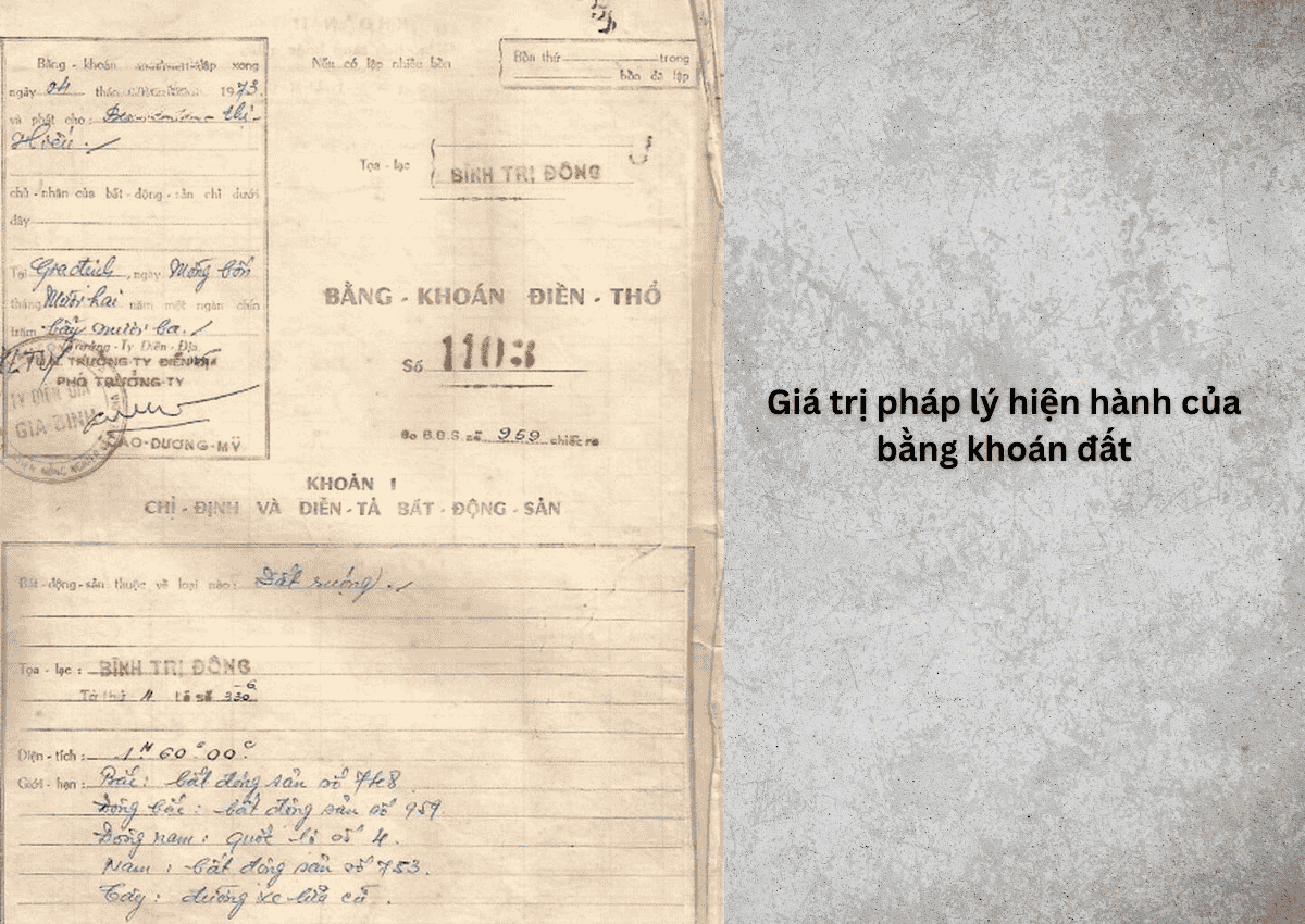 Giá trị pháp lý hiện hành