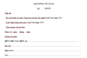 Hợp đồng tín dụng